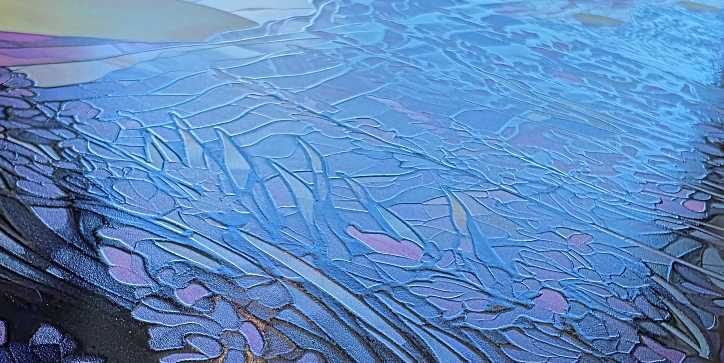 DecoCraft - Scenic Elevated Texture Tiles - Lavendar Valley Sunrise