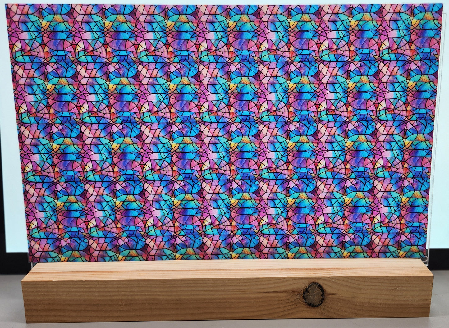 DecoCraft - Elevated Textures - Realistic Stained Glass - Multicolor - Pastel IX