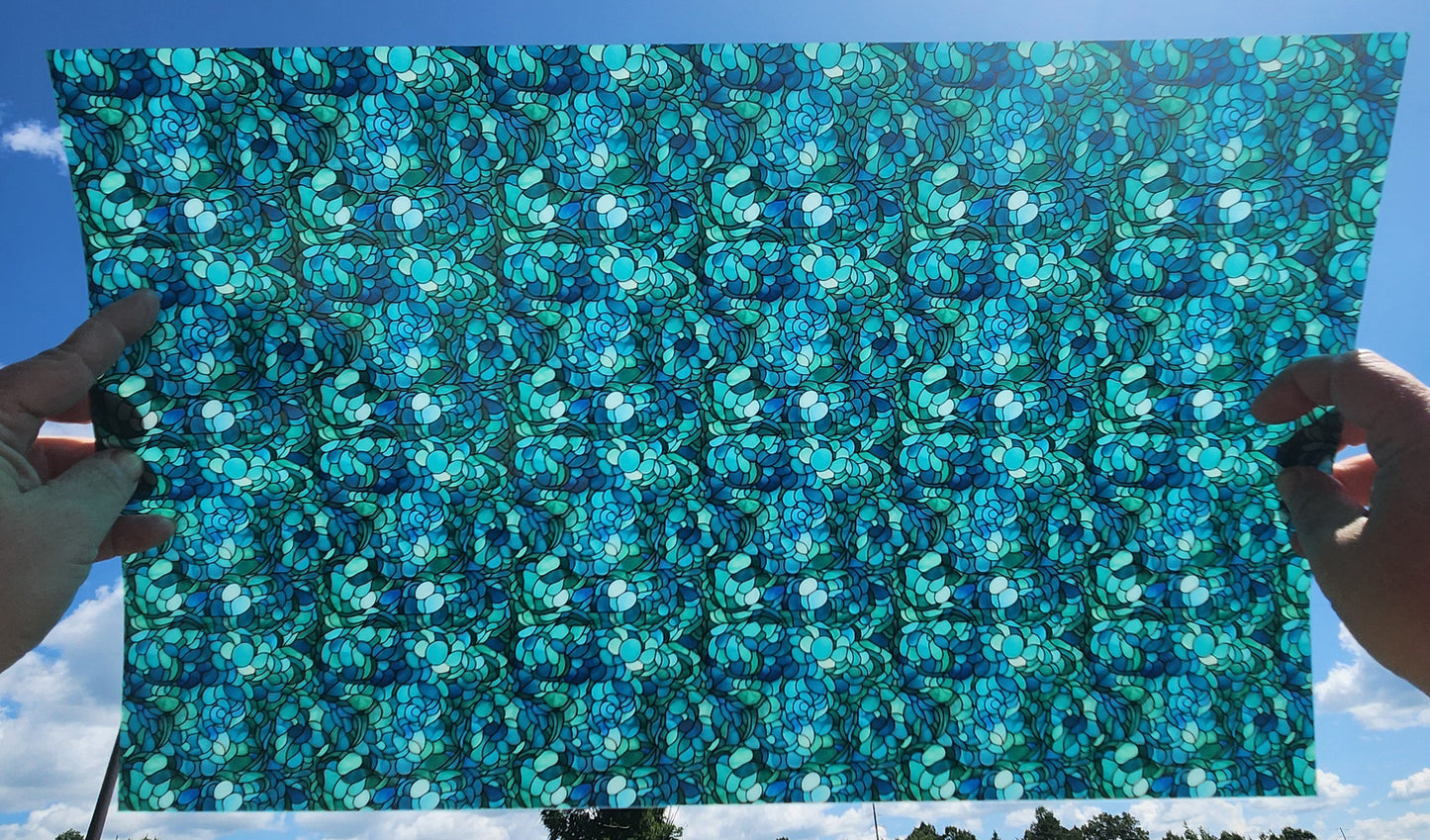 DecoCraft - Elevated Textures - Realistic Stained Glass - Ocean Fun IV