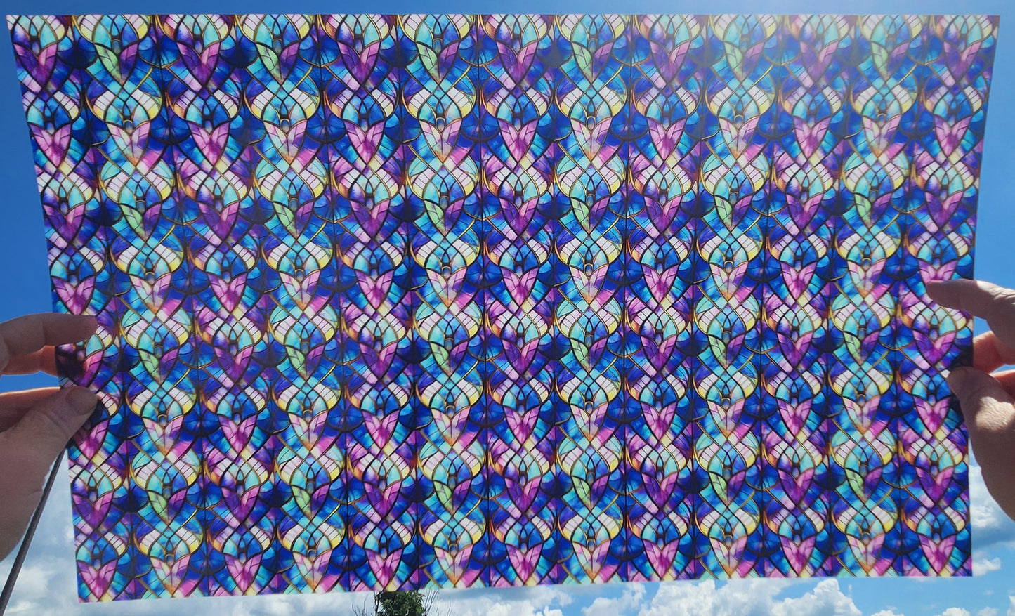 DecoCraft - Elevated Textures - Realistic Stained Glass - Jewel Mermaid V