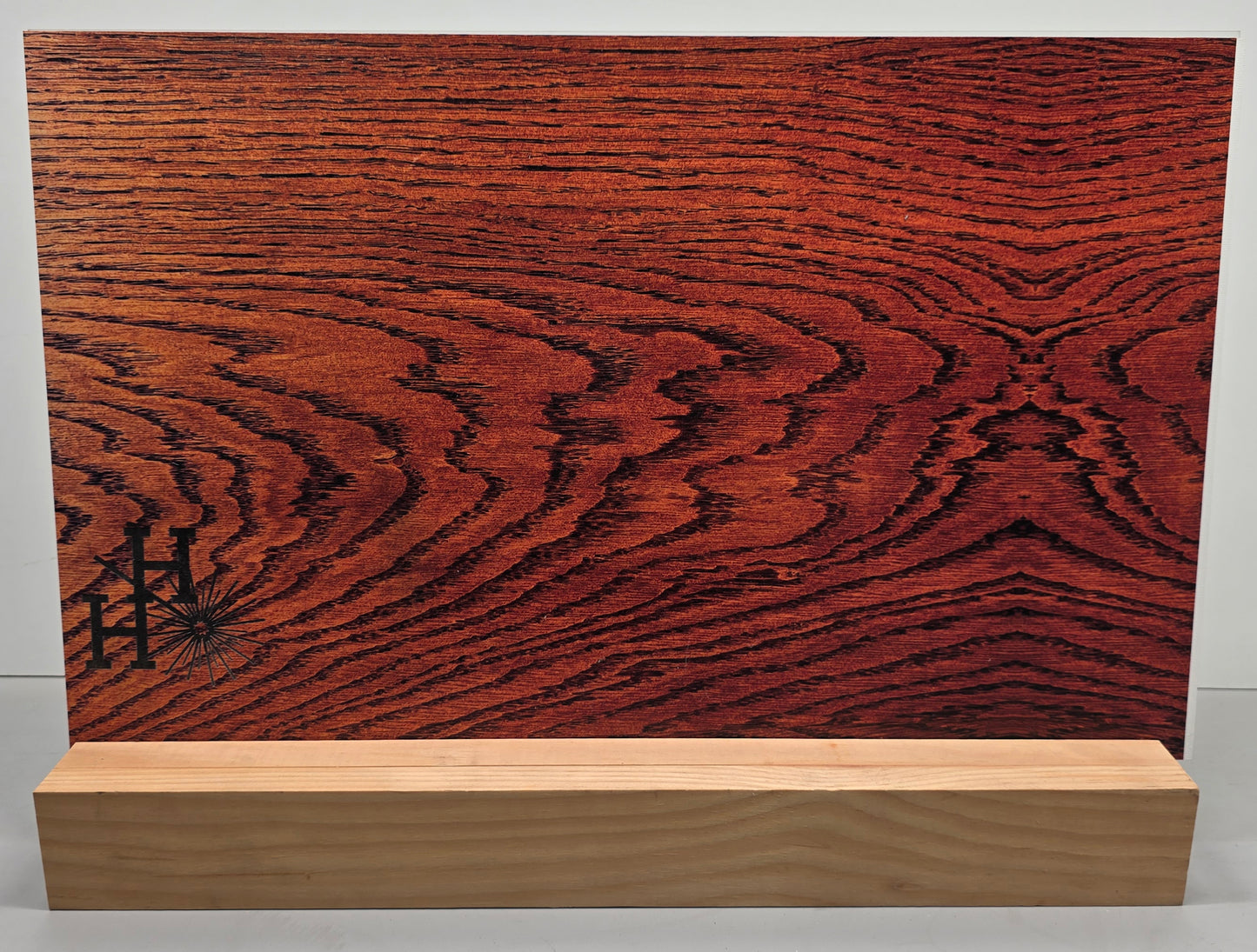 1/8" - Faux-Real Clear Coated Wood - Dark Oak - 11.75" x 19"