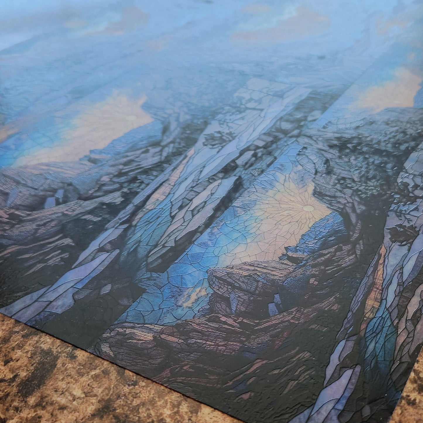 DecoCraft - Elevated Texture - Cherokee Rose - Realistic Stained Glass - Canyonlands