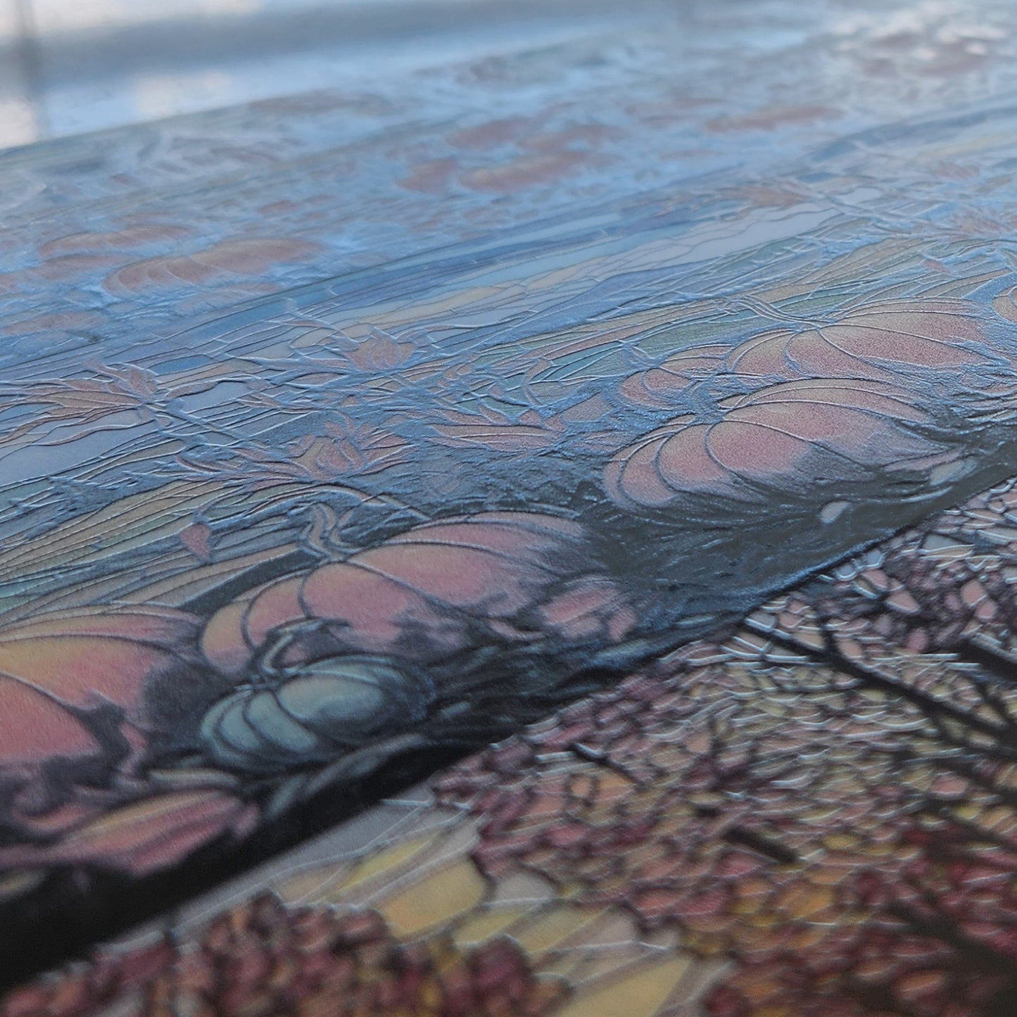 DecoCraft - Elevated Texture - Cherokee Rose - Realistic Stained Glass - Fall Harvest