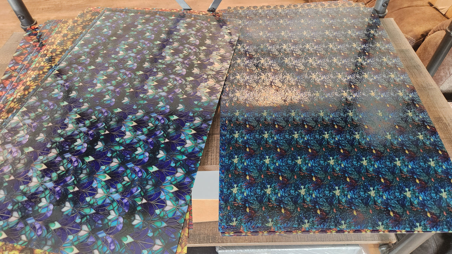 DecoCraft - Office Clean Out - Mystery Elevated Textures - Realistic Stained-Glass Sheets