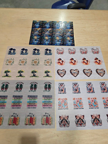 DecoCraft - Office Clean Out - Misfit - Elevated Textured - Small Scenic Tile Prints Lot MF-1