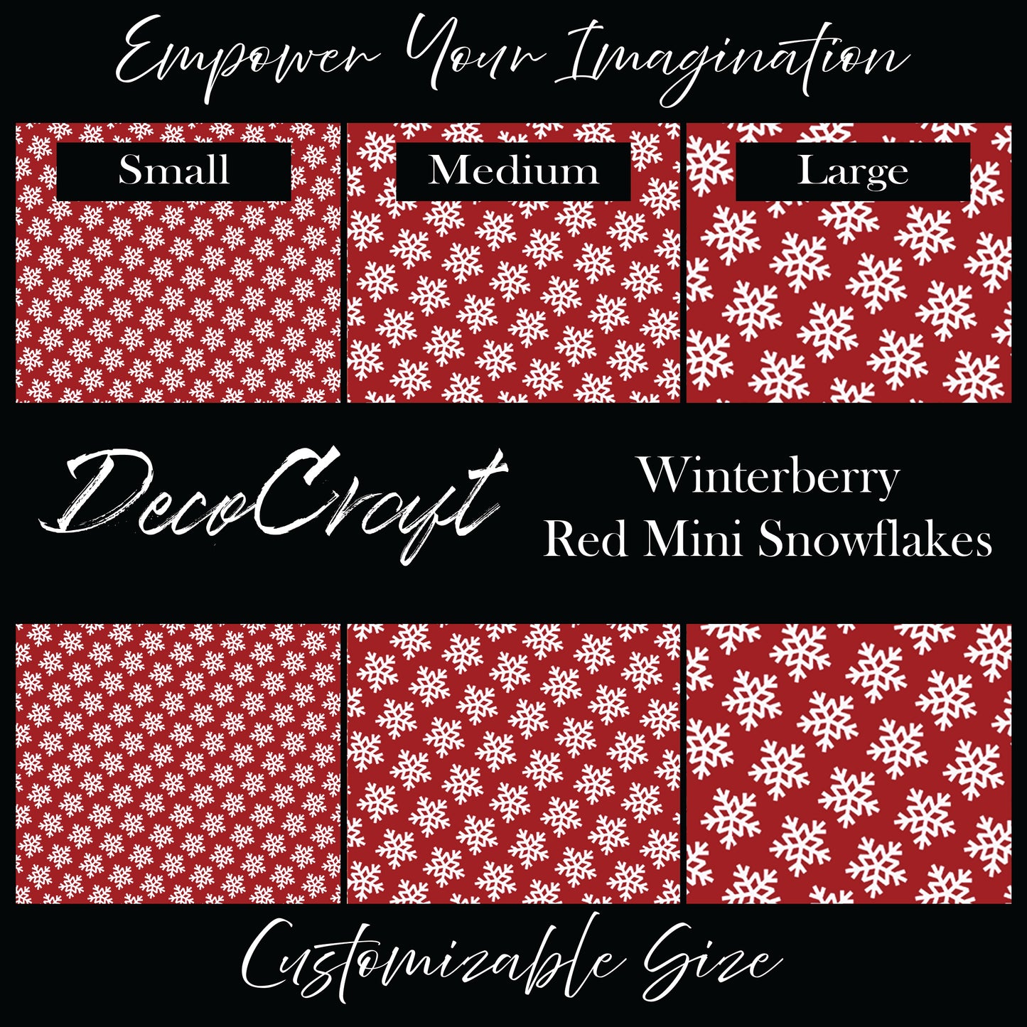 DecoCraft Christmas - Winterberry - Red Snowflakes