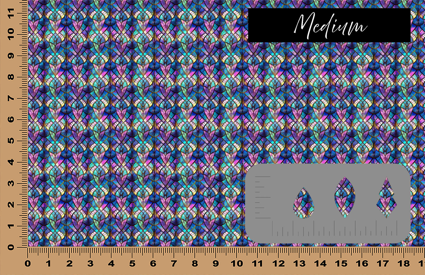 DecoCraft - Elevated Textures - Realistic Stained Glass - Jewel Mermaid V