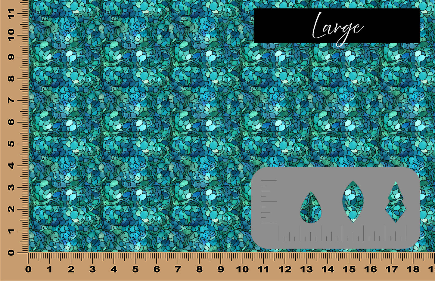 DecoCraft - Elevated Textures - Realistic Stained Glass - Ocean Fun IV