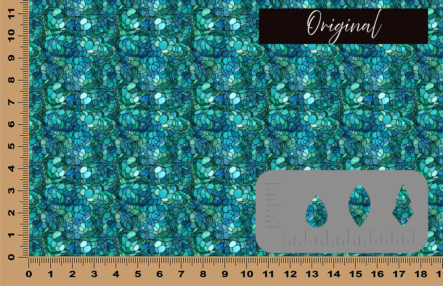 DecoCraft - Elevated Textures - Realistic Stained Glass - Ocean Fun IV