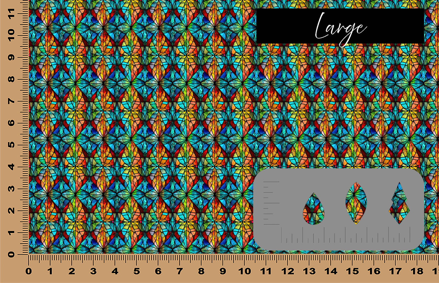 DecoCraft - Elevated Textures - Realistic Stained Glass - Multicolor -Earth Tone III