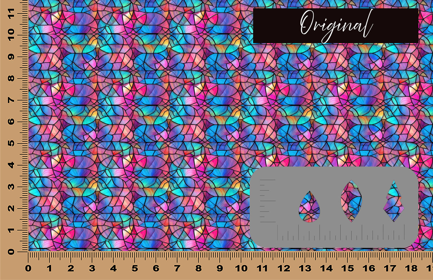 DecoCraft - Elevated Textures - Realistic Stained Glass - Multicolor - Pastel IX