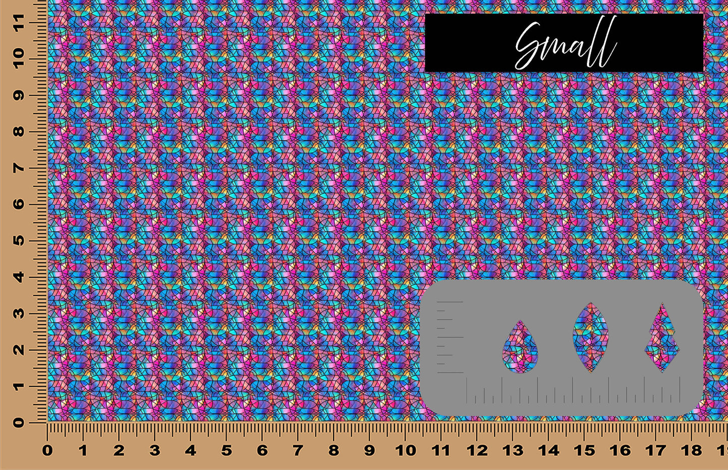 DecoCraft - Elevated Textures - Realistic Stained Glass - Multicolor - Pastel IX