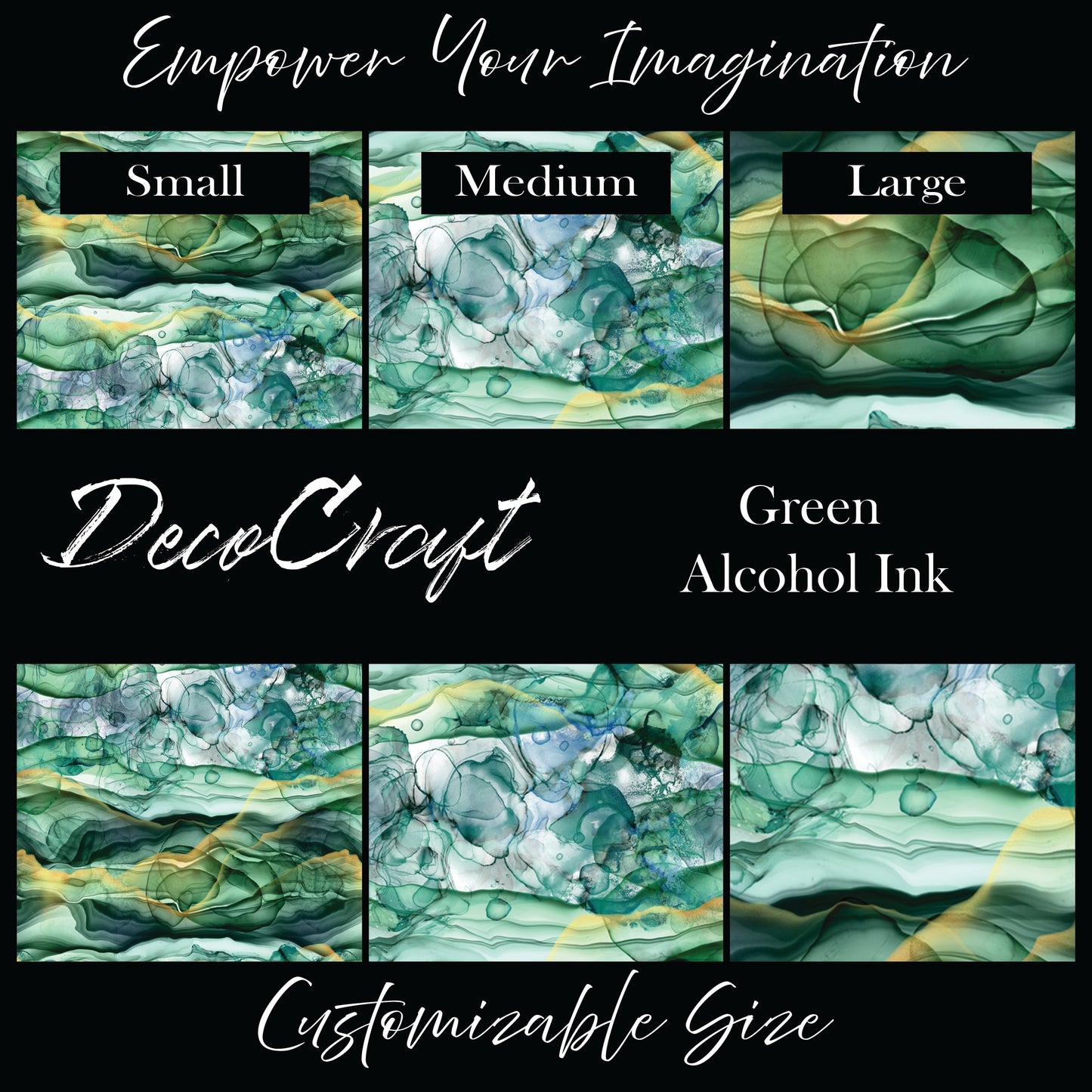 DecoCraft - Abstract - Green Alcohol Ink