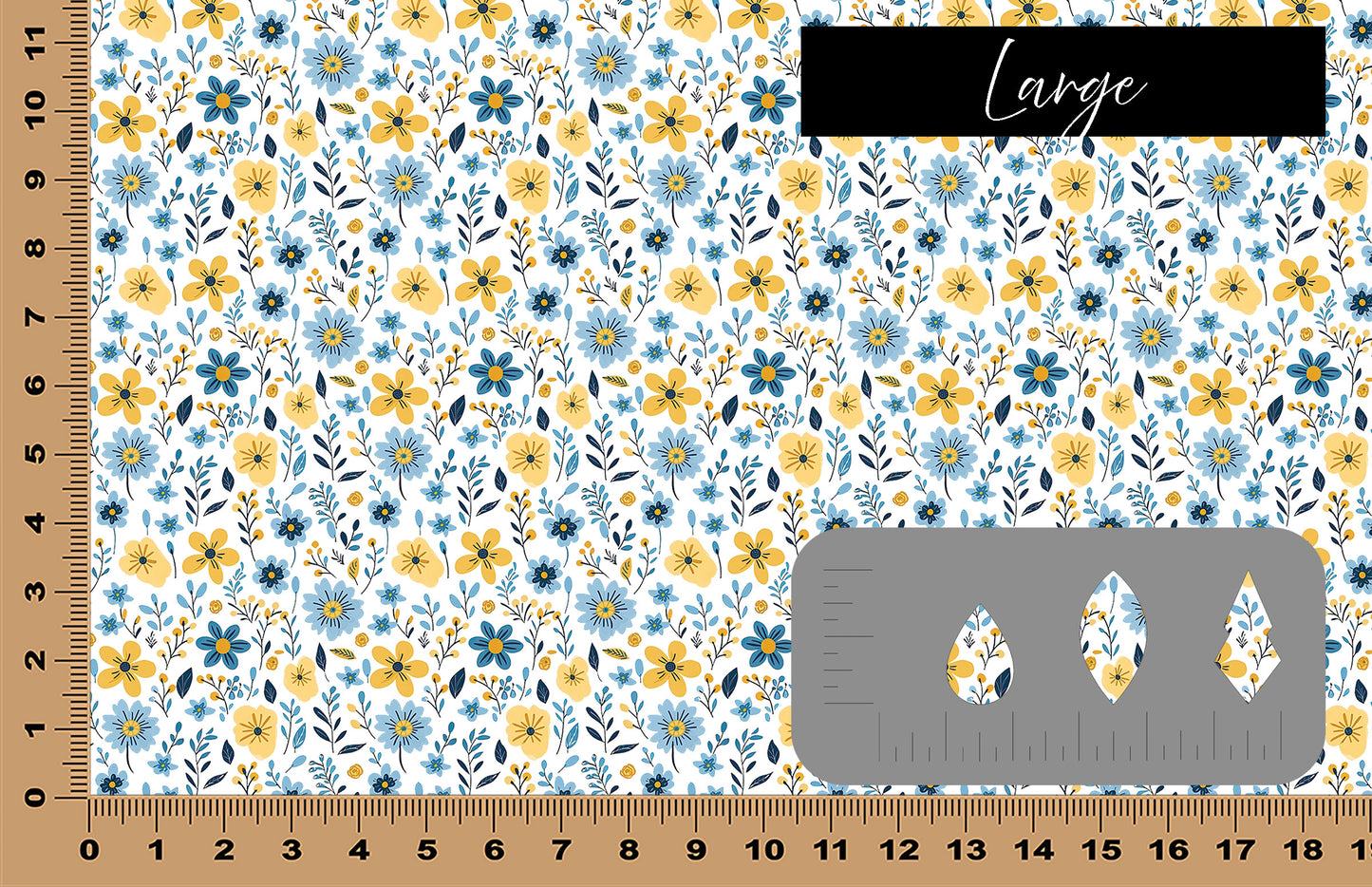 DecoCraft - Flowers & Greenery - Blue and Yellow Floral
