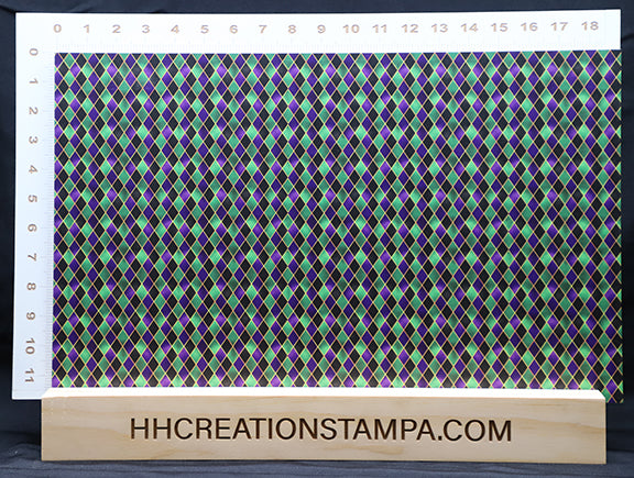 DecoCraft - Mardi Gras - Purple & Green Diamonds