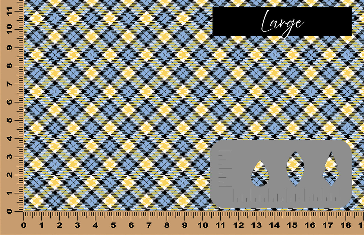 DecoCraft - Plaid - Easter Spring - Yellow & Blue Plaid