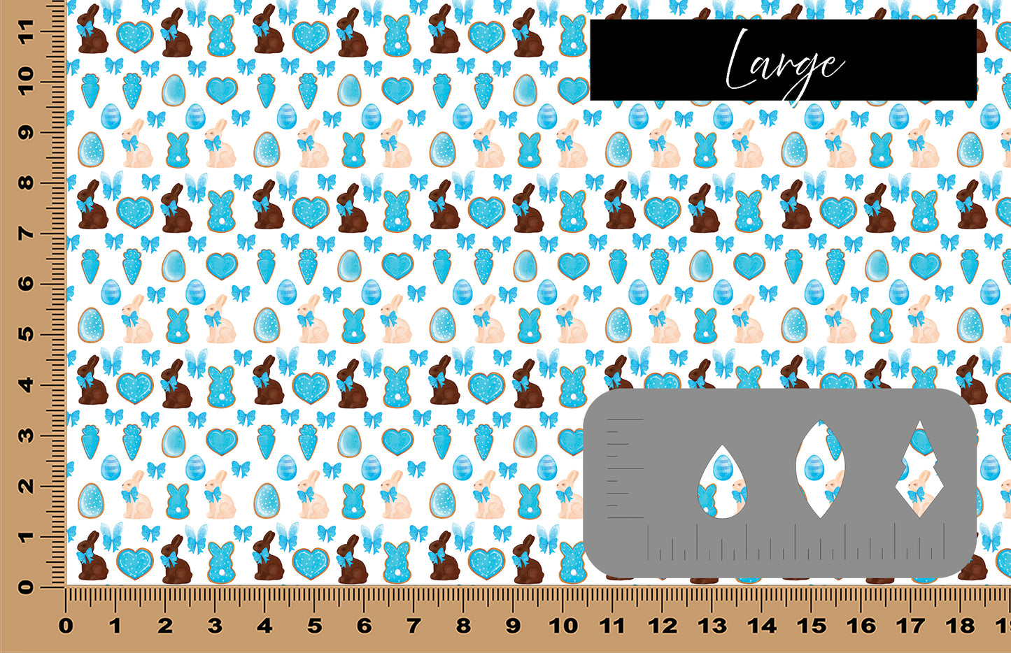 DecoCraft - Spring & Easter - Blue Chocolate Bunnies