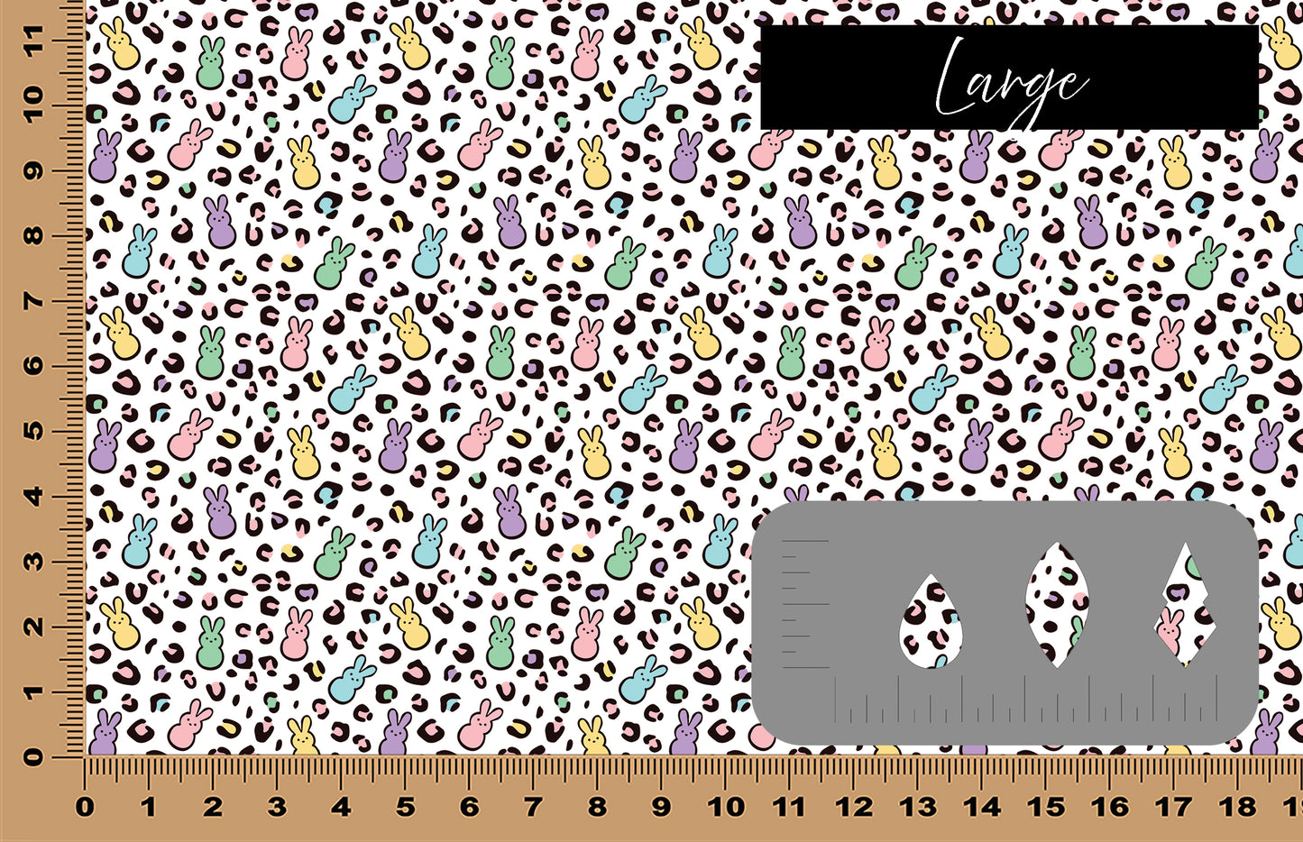 DecoCraft - Spring & Easter - Pastel Leopard Print and Bunnies