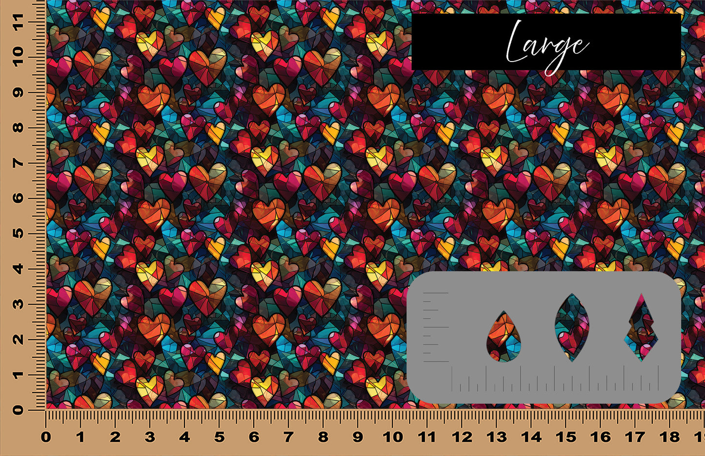 DecoCraft- Stained Glass - Valentine's Day - Stained Glass Hearts II