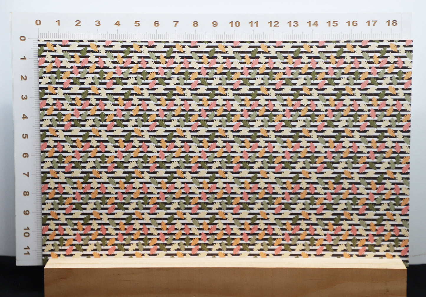 DecoCraft - Fall/Autumn - Chocolate Stripes & Leaves