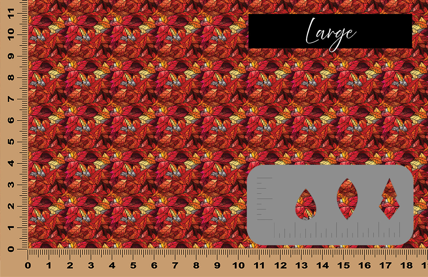 DecoCraft - Elevated Textures - Realistic Stained Glass - Fall Leaves