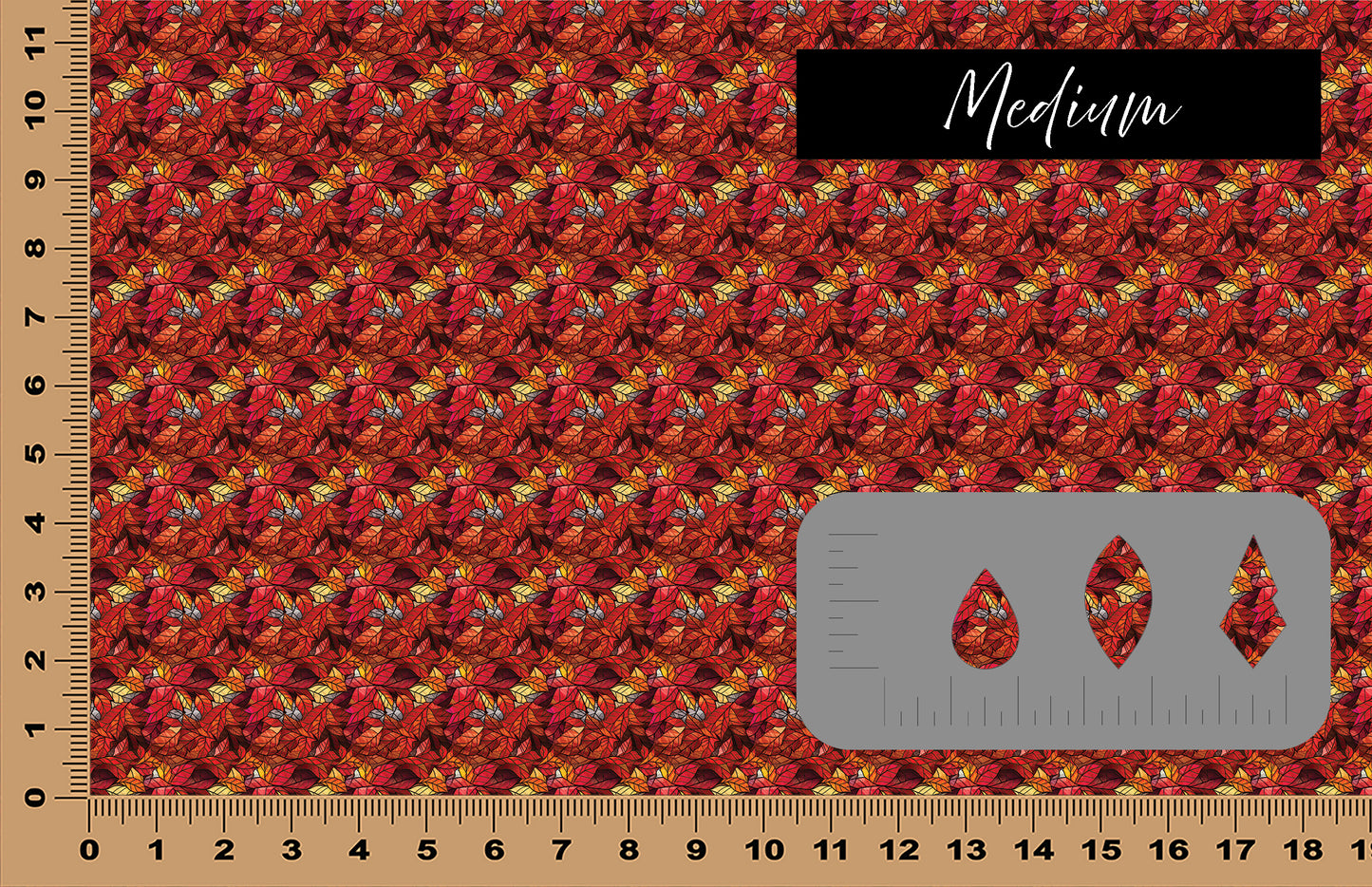 DecoCraft - Elevated Textures - Realistic Stained Glass - Fall Leaves