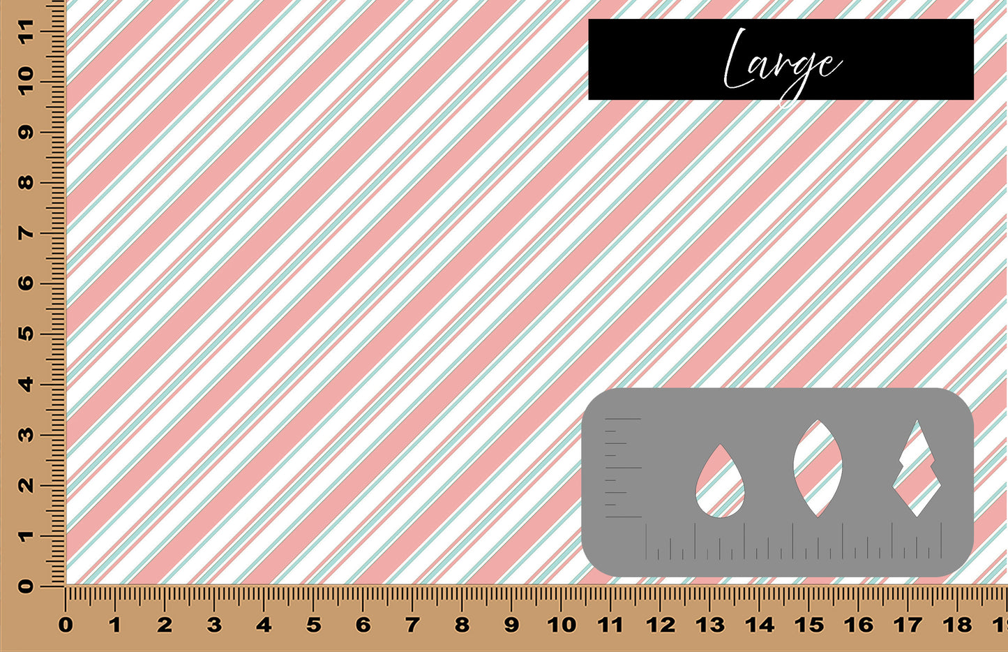 DecoCraft - Stripes - Light Pink and Teal Diagonal Stripes