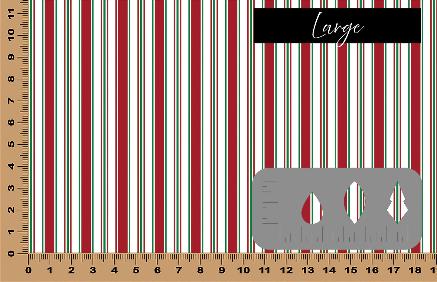 DecoCraft - Stripes - Dark Red and Green Vertical Stripes