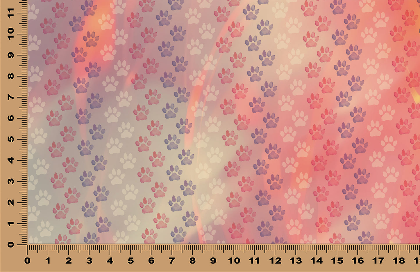 DecoCraft - Cherokee Rose - Style Sheet - Red, White, & Blue Paws (Large)