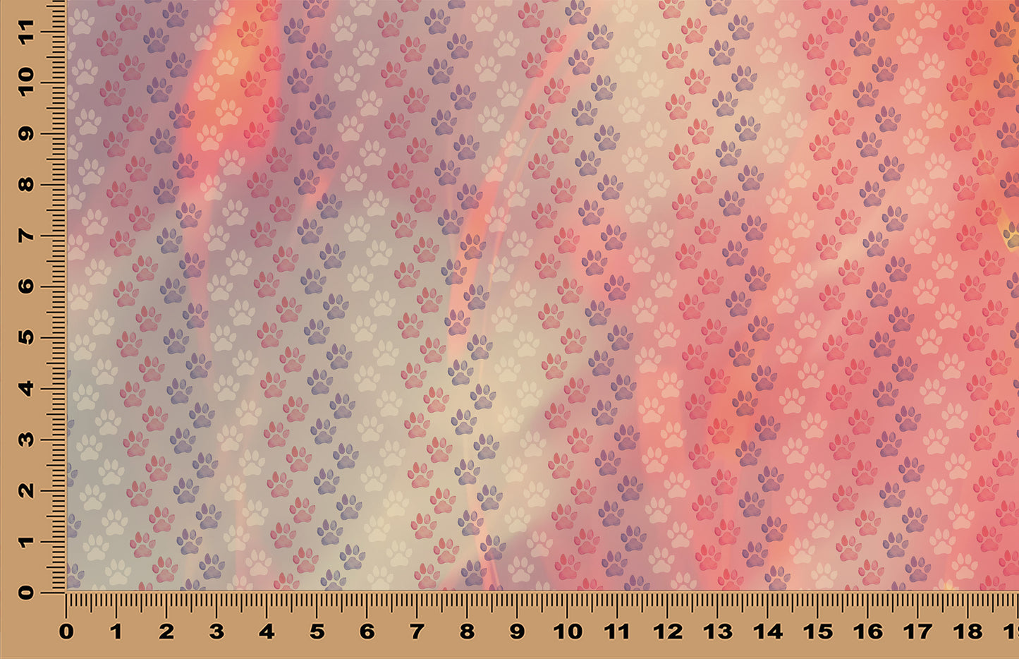 DecoCraft - Cherokee Rose - Style Sheet - Red, White, & Blue Paws (Small)