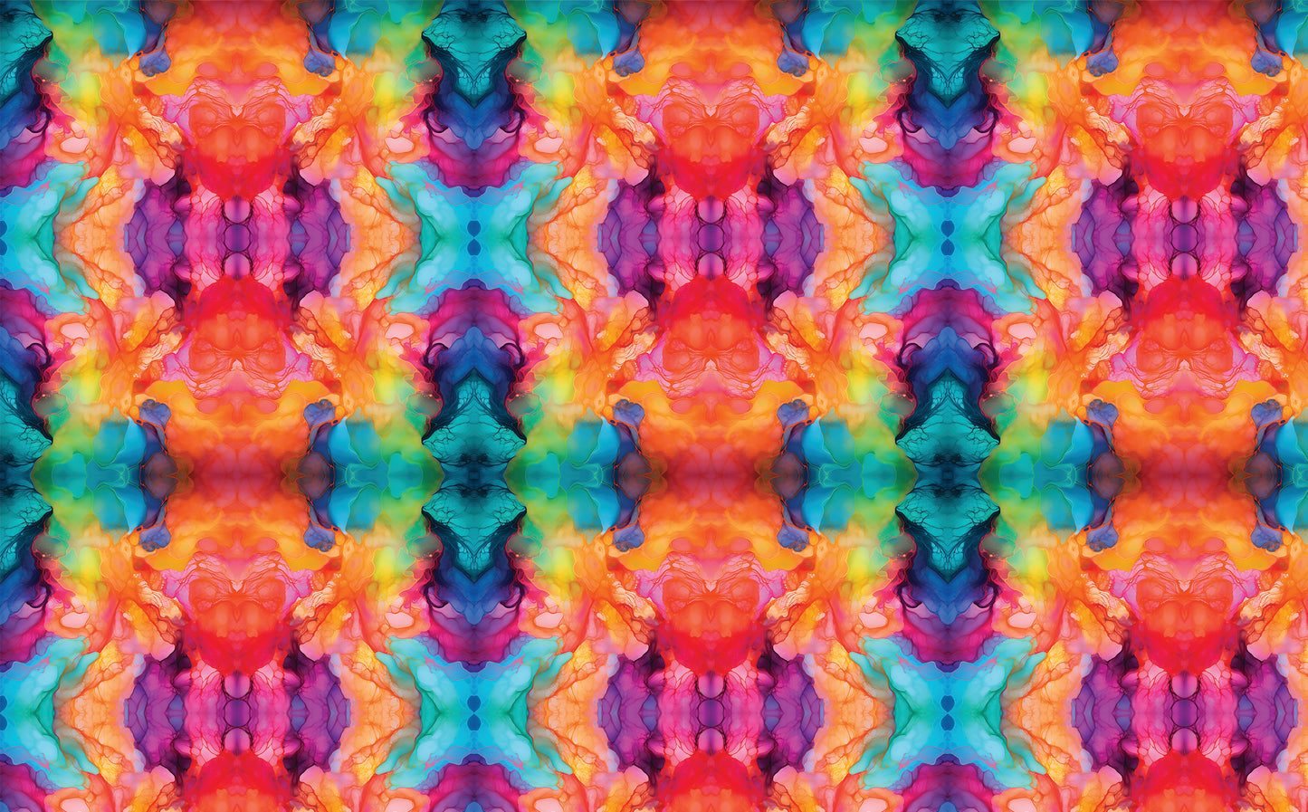 DecoCraft - Abstract - Orange & Teal Psychedelic Alcohol Inks