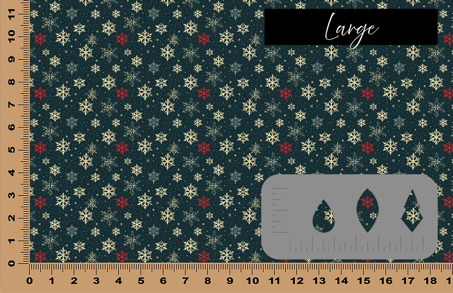 DecoCraft Christmas - Navy Vintage Falling Snowflake