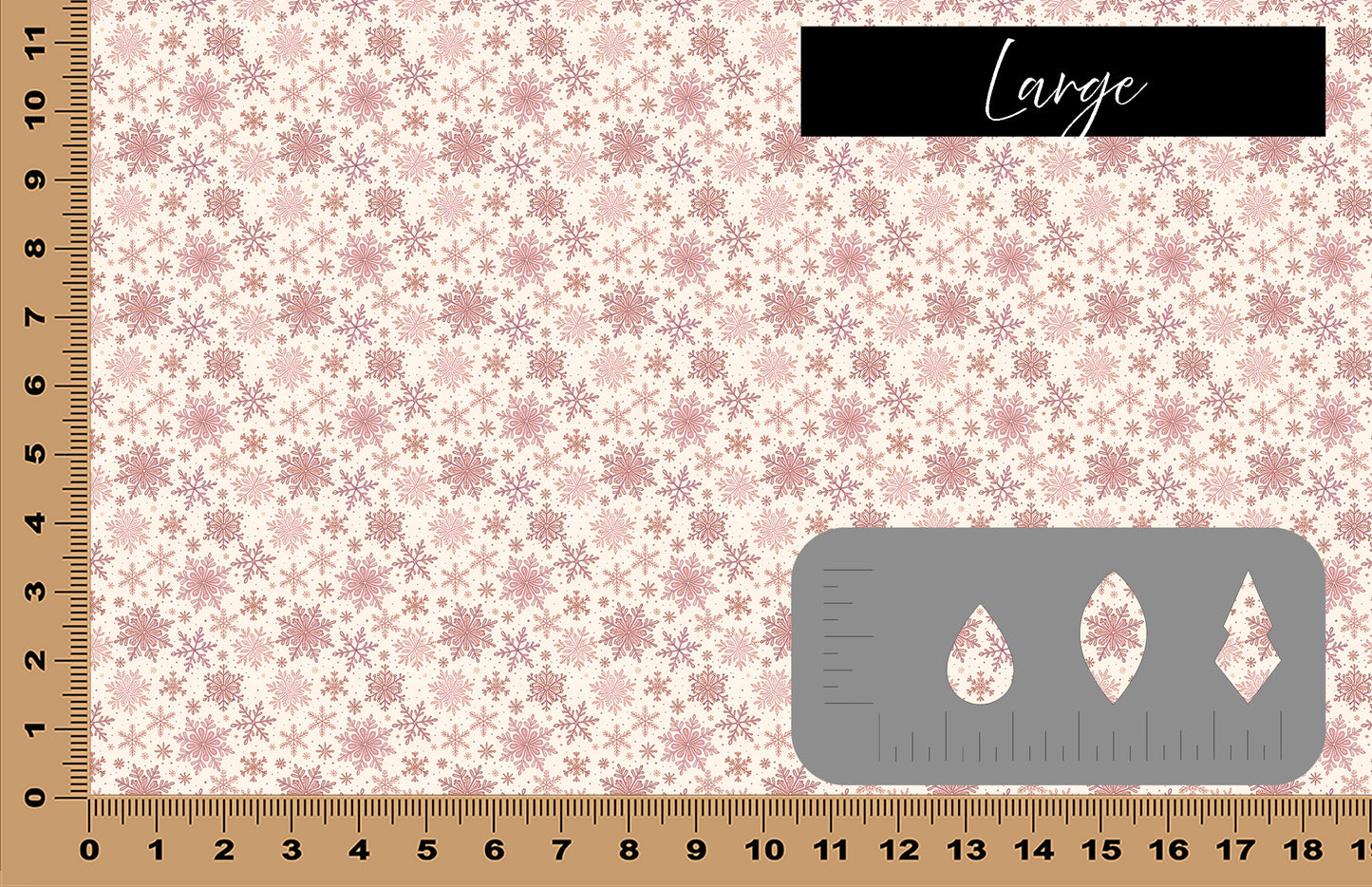 DecoCraft Christmas - Pink Vintage Falling Snowflake