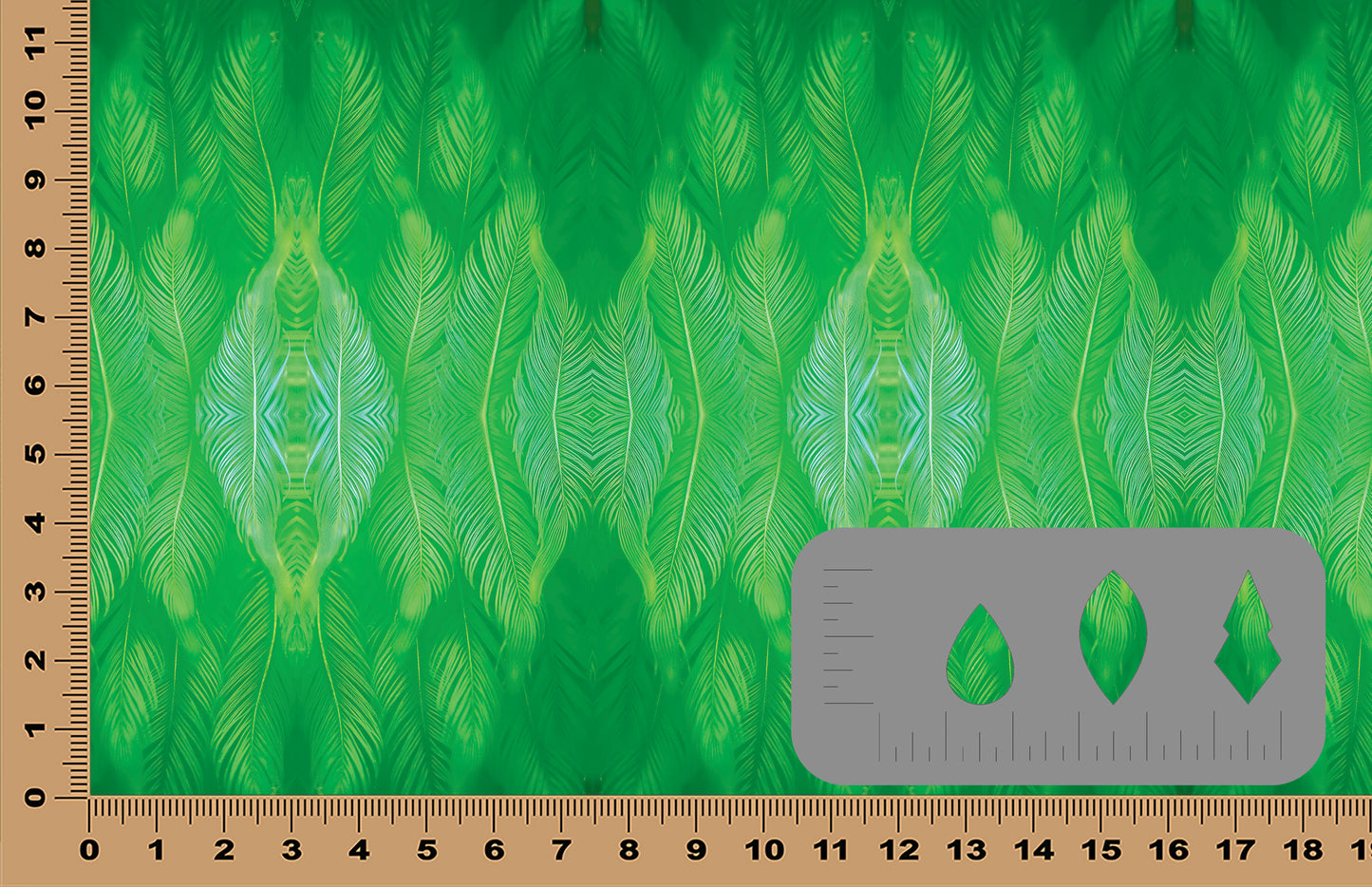 DecoCraft - Cherokee Rose - Style Sheet - Green Feathers