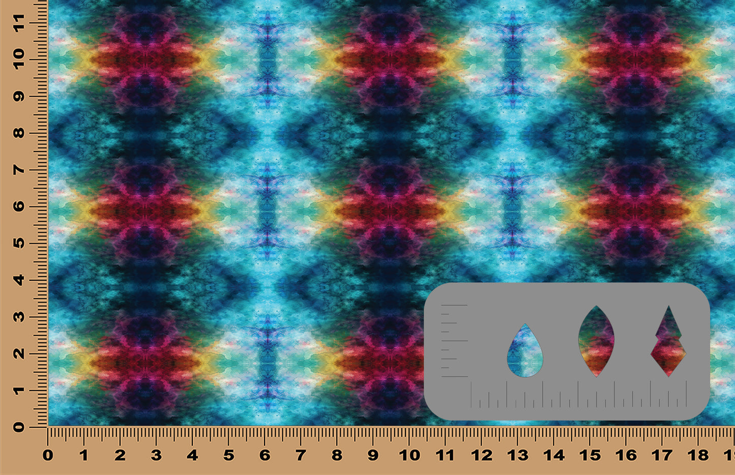 DecoCraft - Abstract - Blue Tie Dye Kaleidoscope
