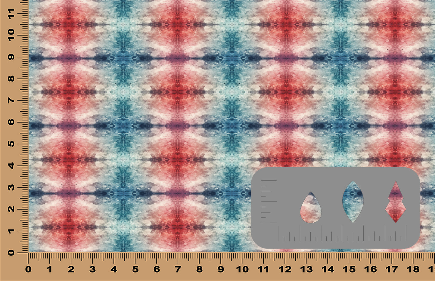DecoCraft - Abstract - Red, White, & Blue Ikat