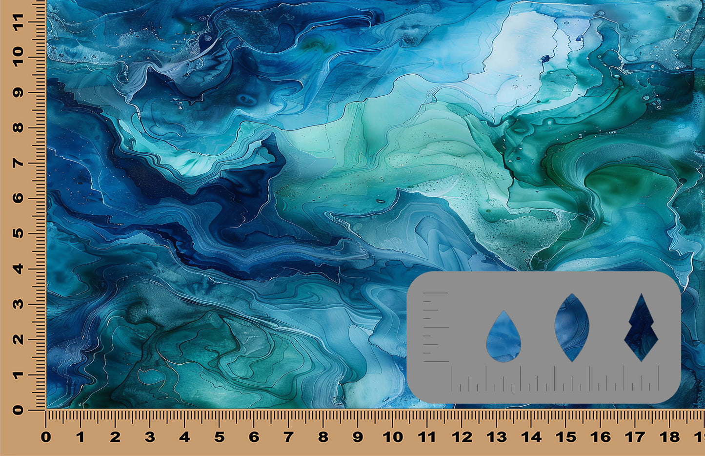 DecoCraft - Abstract - Blue Green Alcohol Inks