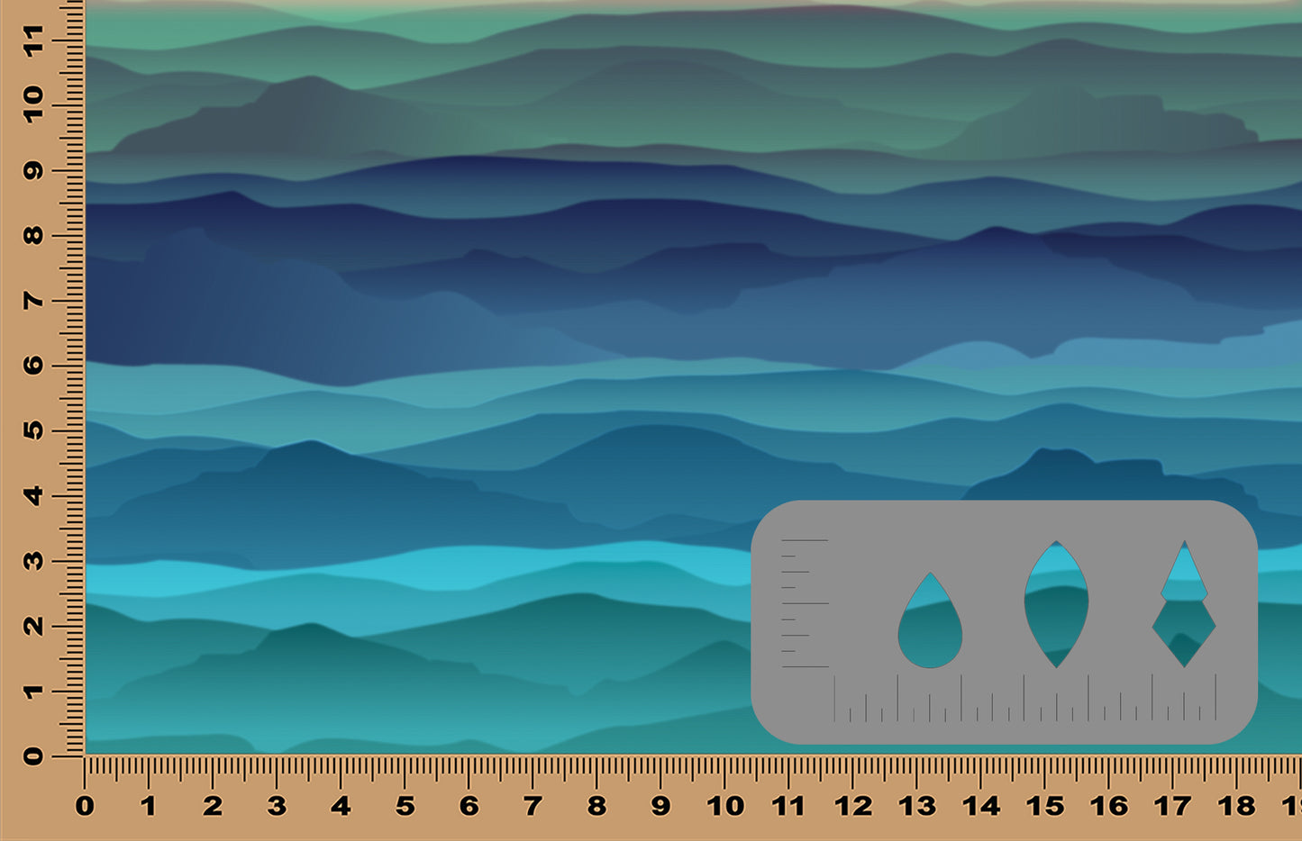 DecoCraft - Cherokee Rose - Style Sheet - Muted Blue Green Mountains