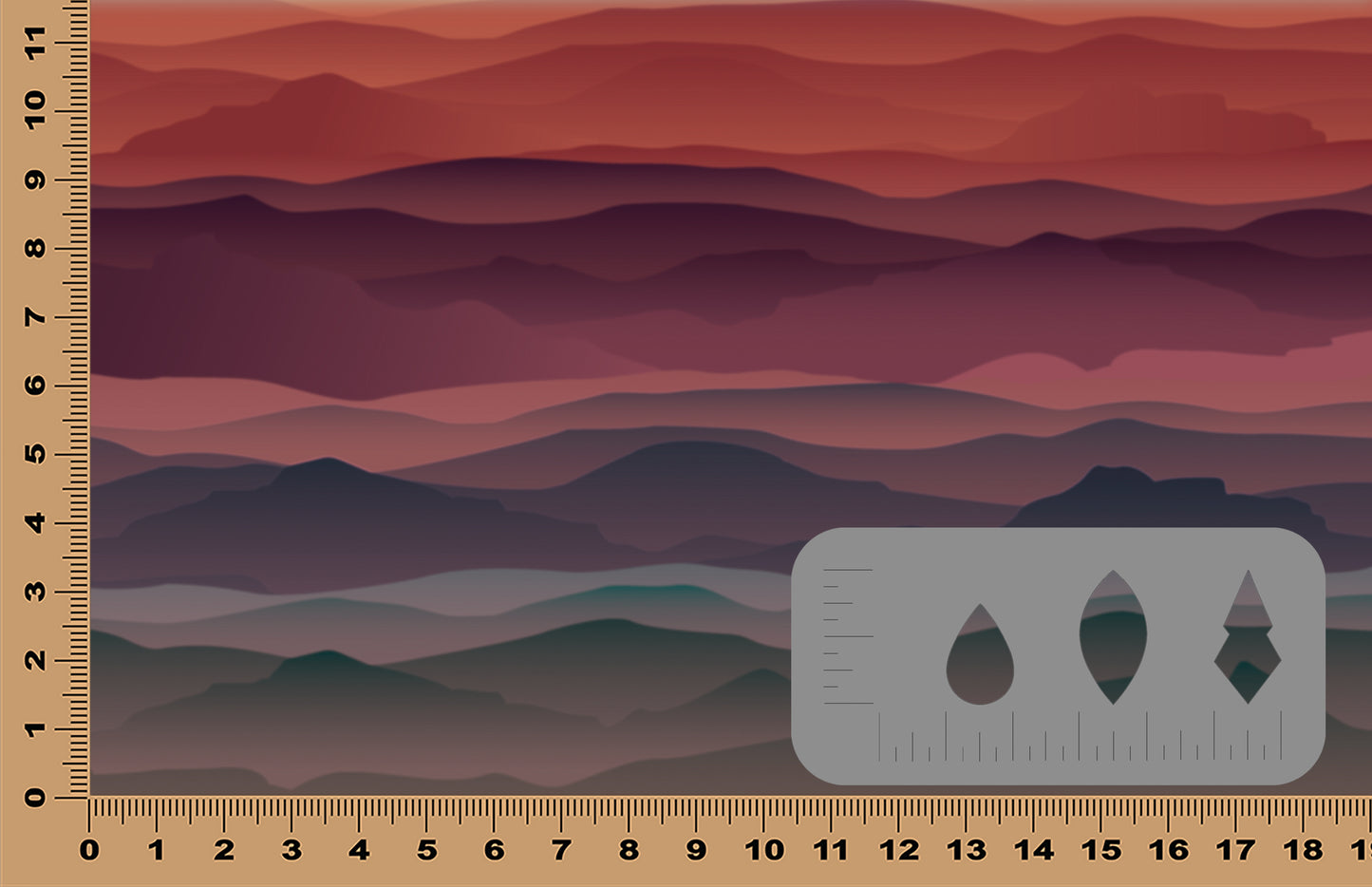 DecoCraft - Cherokee Rose - Style Sheet - Muted Red Mountains