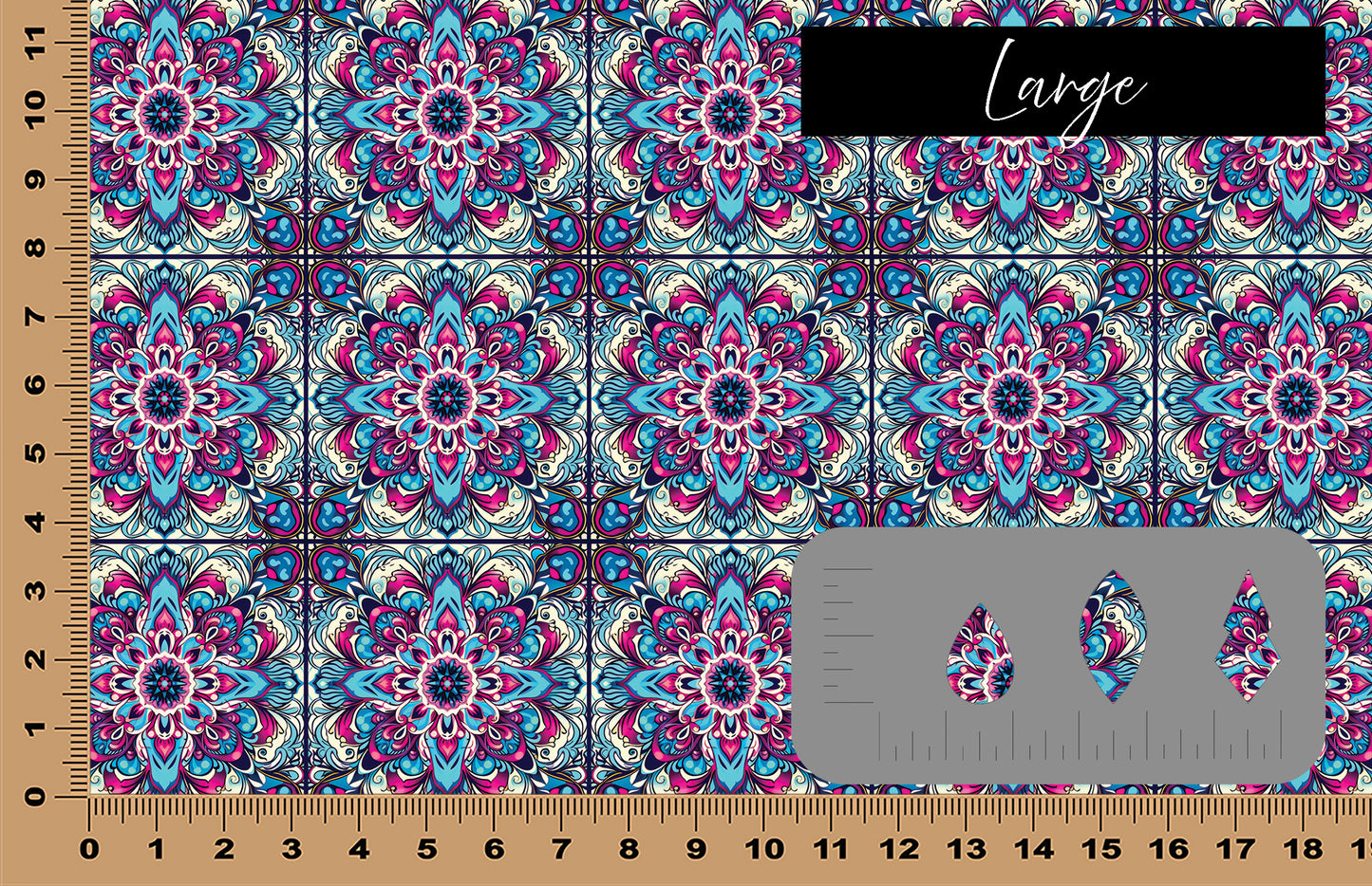 DecoCraft - Textures - Blue & Pink Moroccan Tile