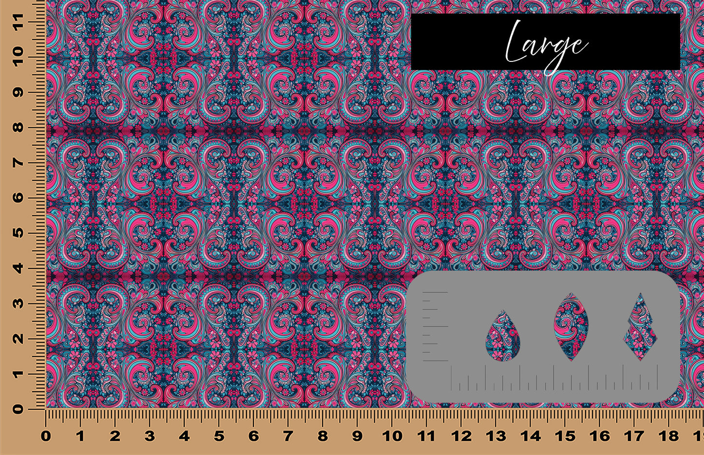 DecoCraft - Textures - Blue & Pink Damask Floral