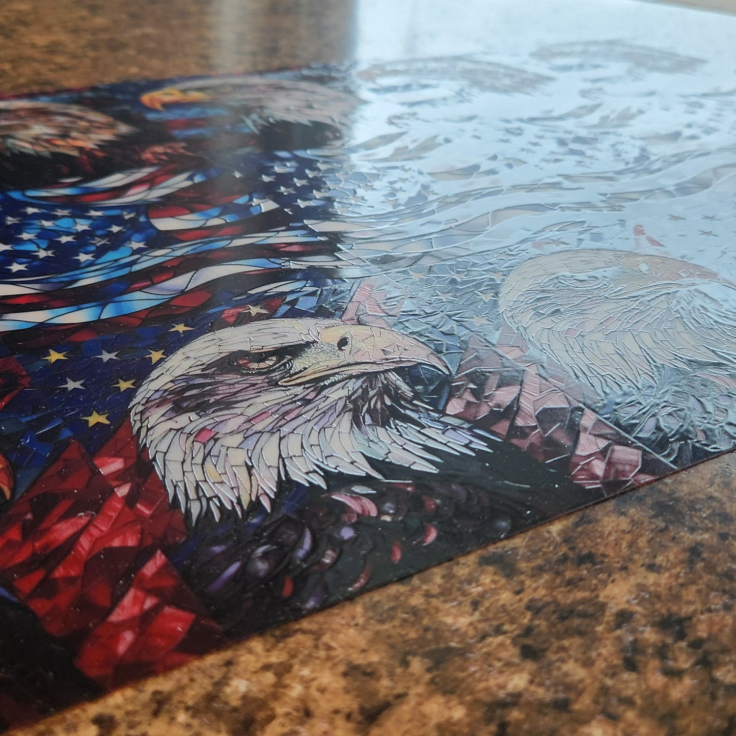 DecoCraft - Elevated Texture - Cherokee Rose - Realistic Stained Glass - American Eagle