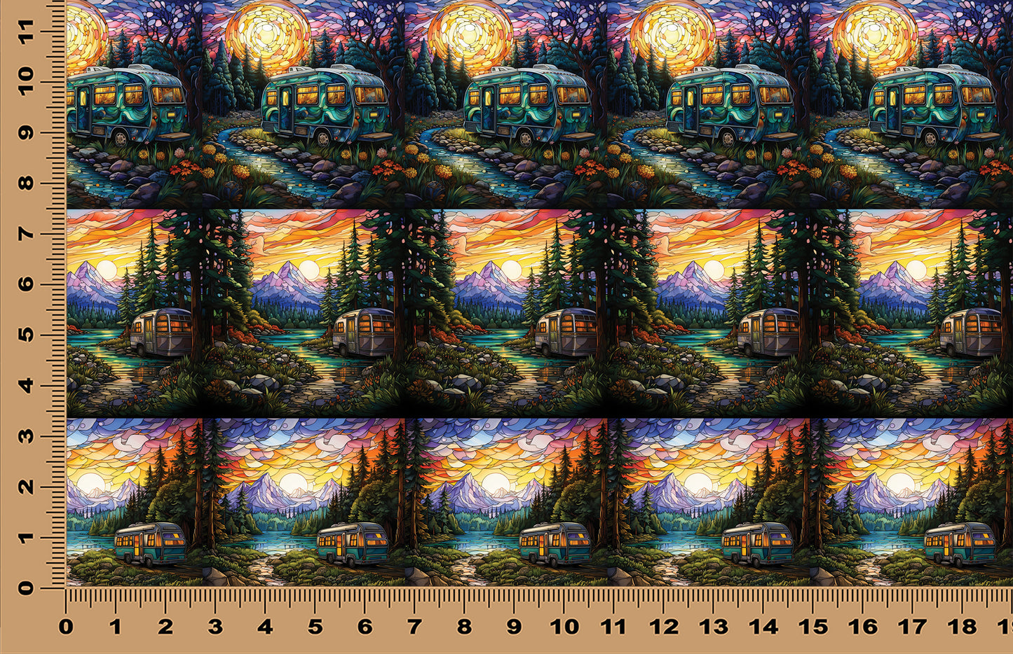 DecoCraft - Elevated Texture - Cherokee Rose - Realistic Stained Glass - Campers