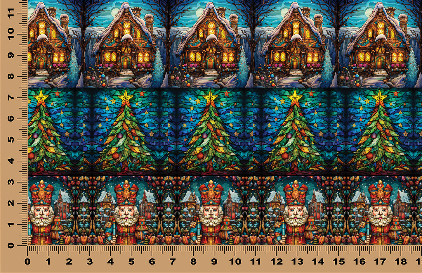 DecoCraft - Elevated Texture - Cherokee Rose - Realistic Stained Glass - Holiday Charm