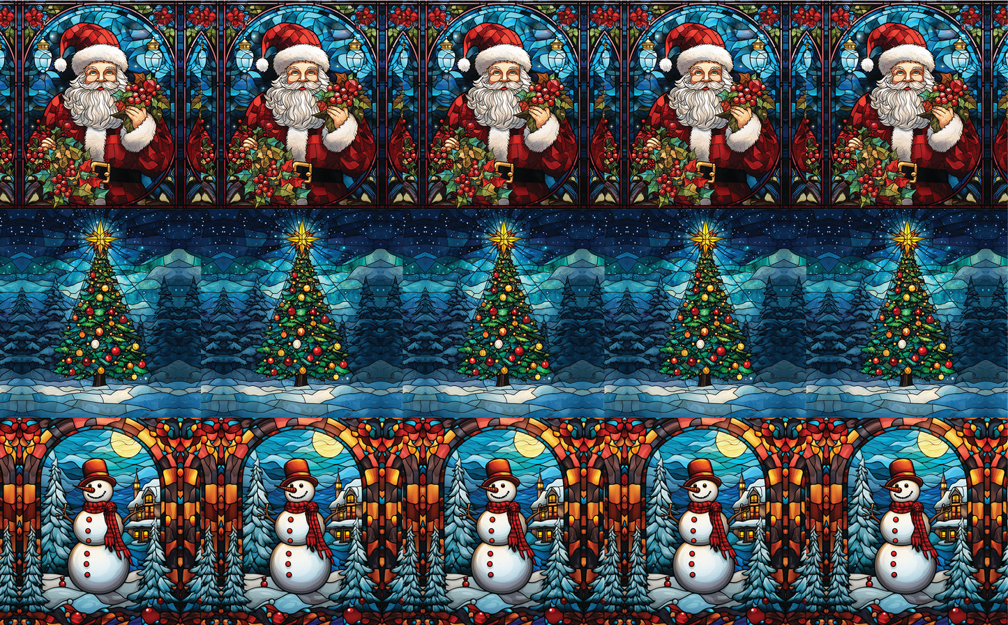 DecoCraft - Elevated Texture - Cherokee Rose - Realistic Stained Glass - Christmas Fun