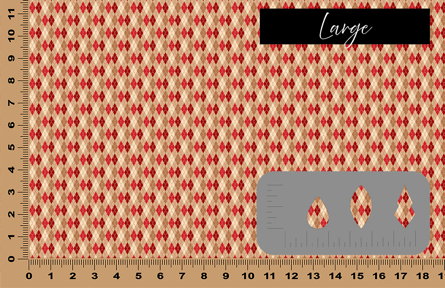 DecoCraft - Christmas - Vintage Red Argyle