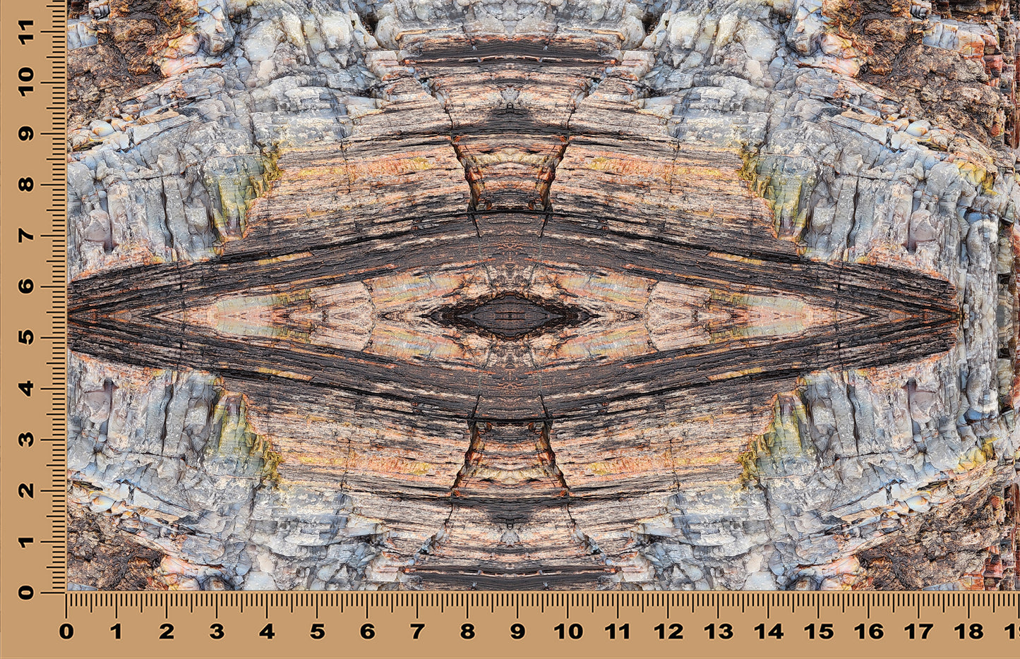 DecoCraft - Photo-astic Textures (Flat) - Petrified Wood Kaleidoscope II