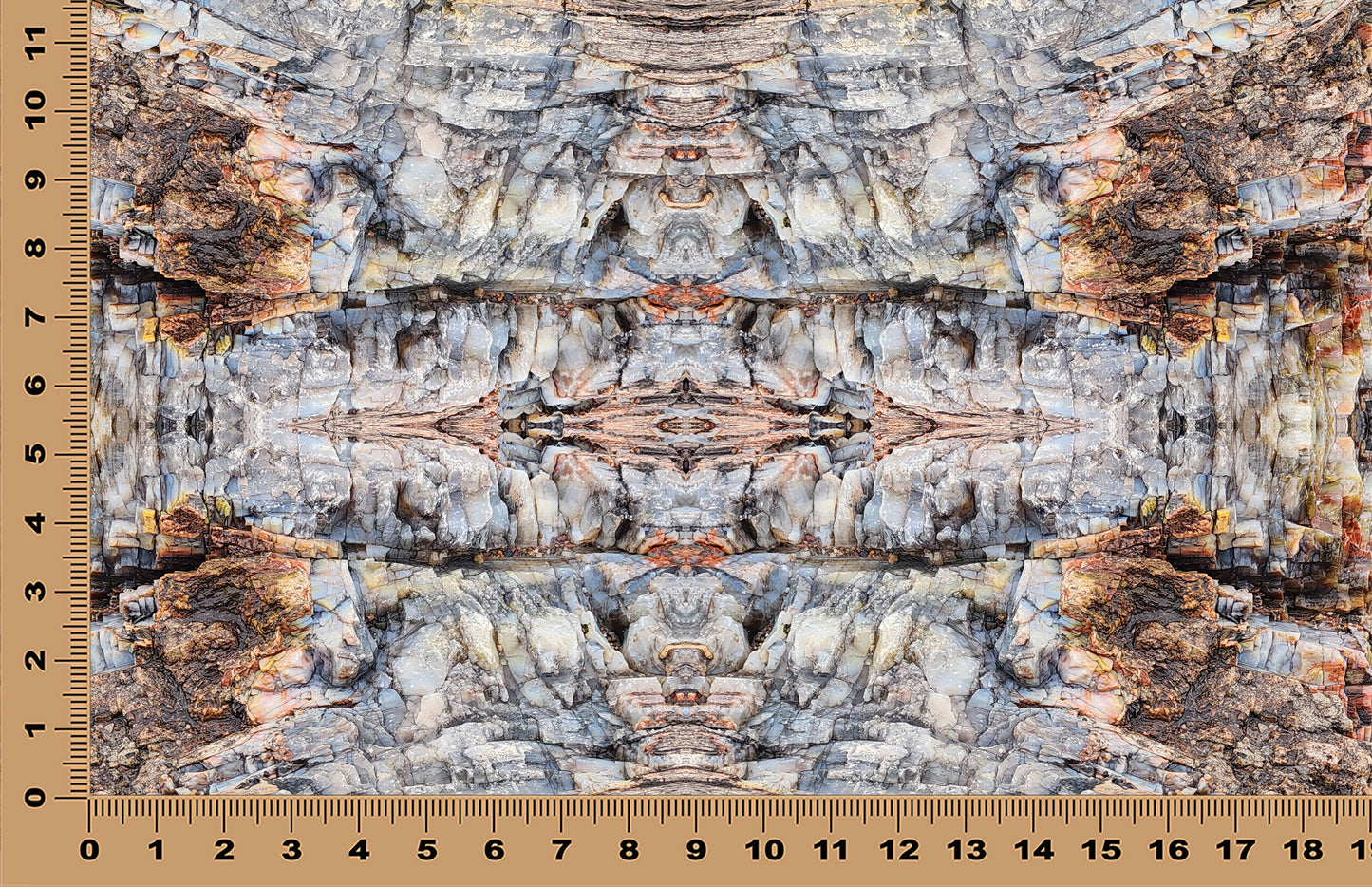 DecoCraft - Photo-astic Textures (Flat) - Petrified Wood Kaleidoscope III