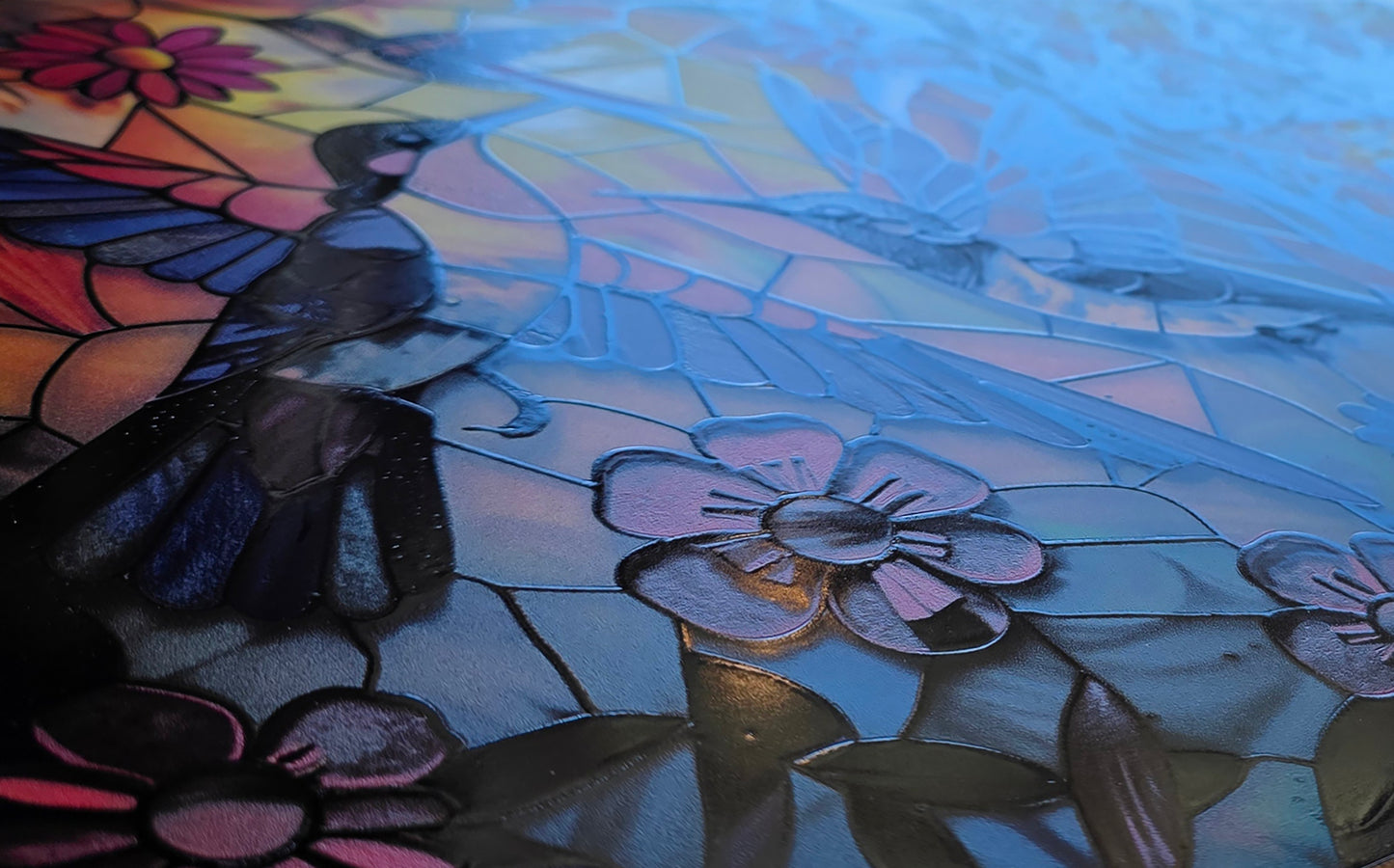 DecoCraft - Scenic Iridescent Collection - Bluebirds in Bloom