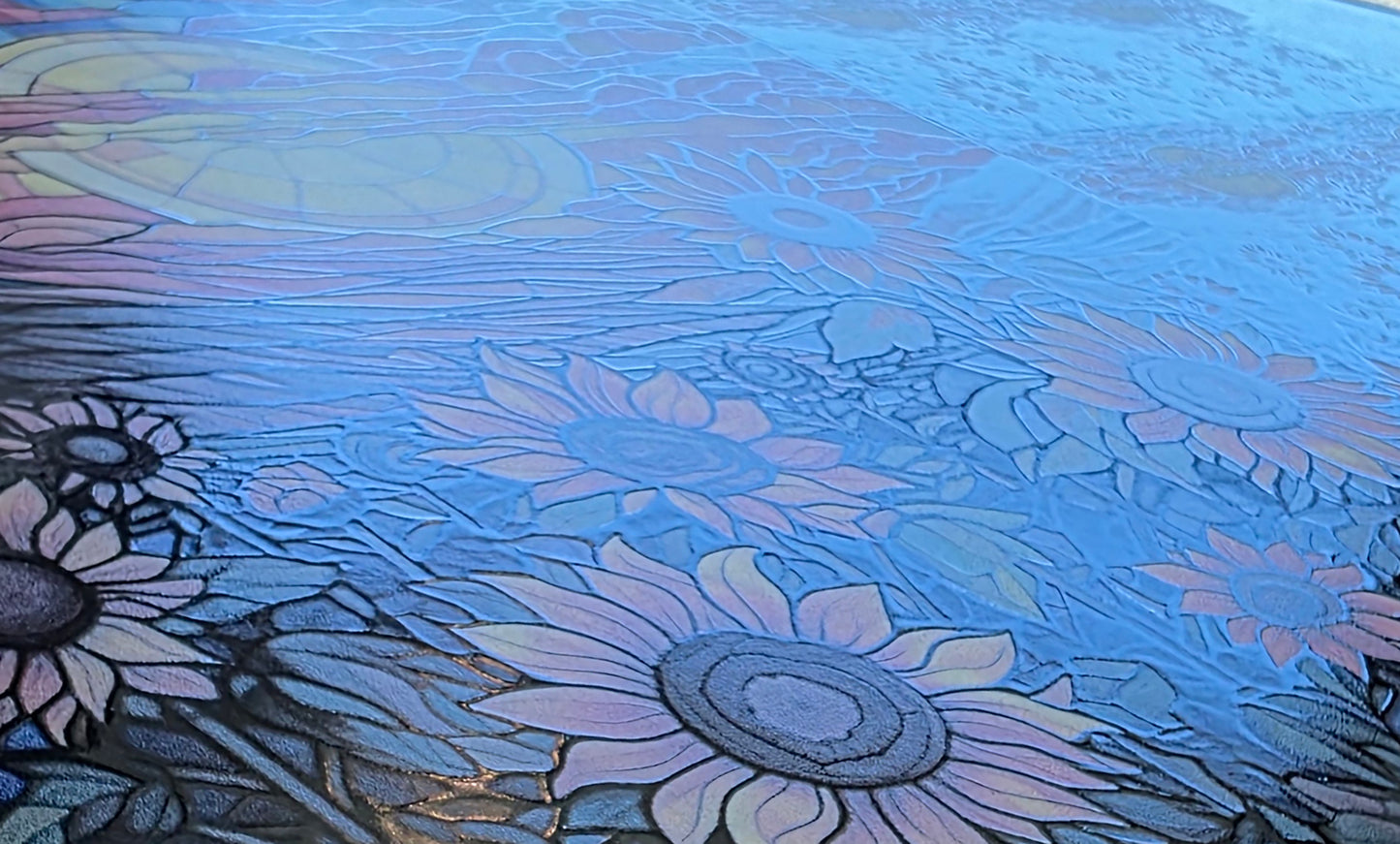 DecoCraft - Scenic Elevated Texture Tiles - Sunflower Sunrise